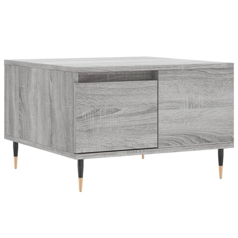Vidaxl Konferenčný stolík sivý dub sonoma 55x55x36,5 spracované drevo